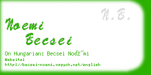 noemi becsei business card